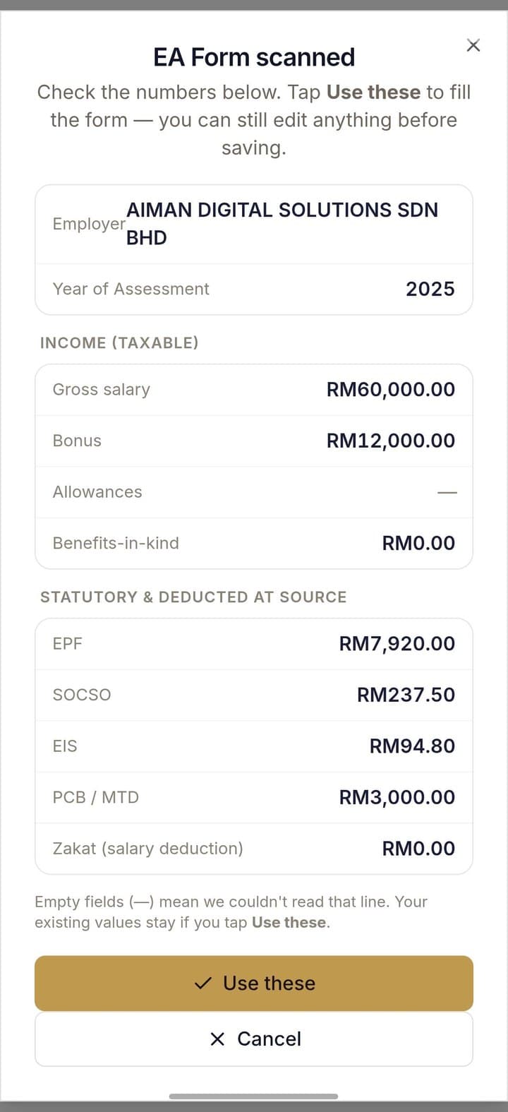 Scan your EA form